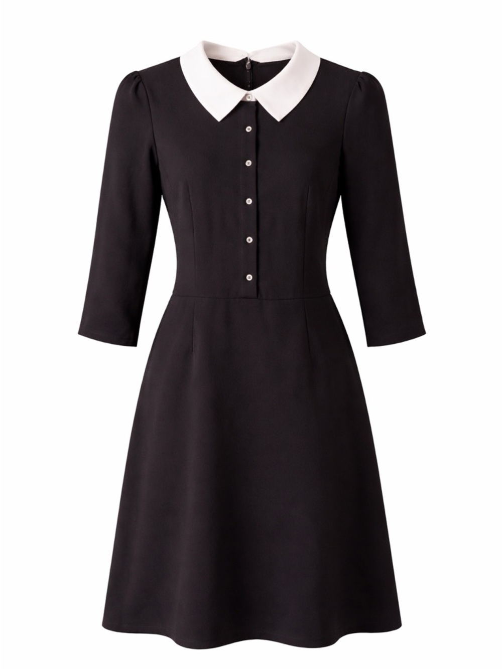 Riley & Rae Peter Pan Collar Dress Black & White Contrast Mini NWT Size 6